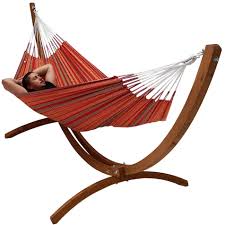 XXL Hangmat met houten standaard 2 personen